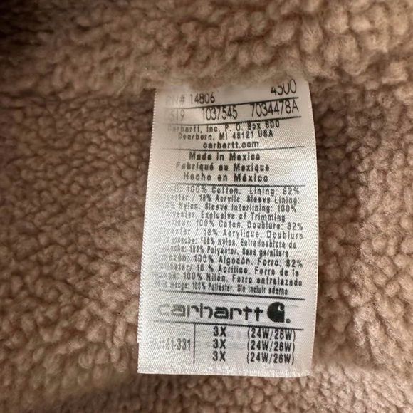 Carhartt Women’s Sherpa Lined Winter Utility Jacket Size 3X - Picture 4 of 6